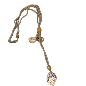 Seashell rope boho coastal necklace
